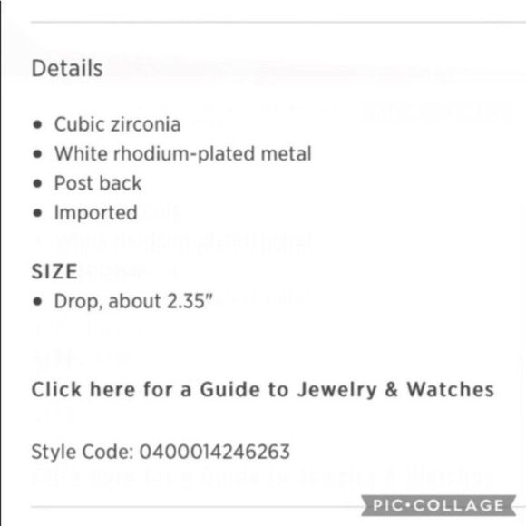 Adriana Orsini CZ Ear Crawler Earrings Silver New - Picture 4 of 8